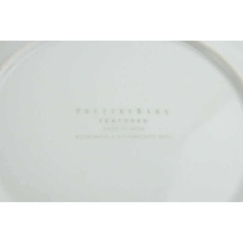 Pottery Barn Textured Salad Plate 5570952 Porcelain Crosshatch Rim China VGC